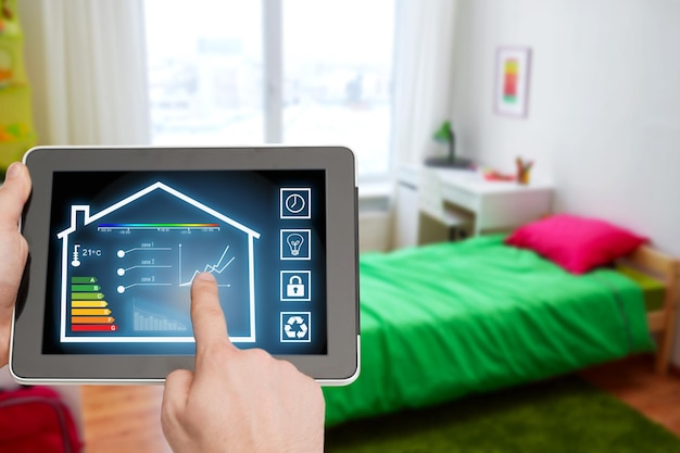 A visual representation of energy consumption data on a smart device, showing a clear reduction in usage after implementing home automation.