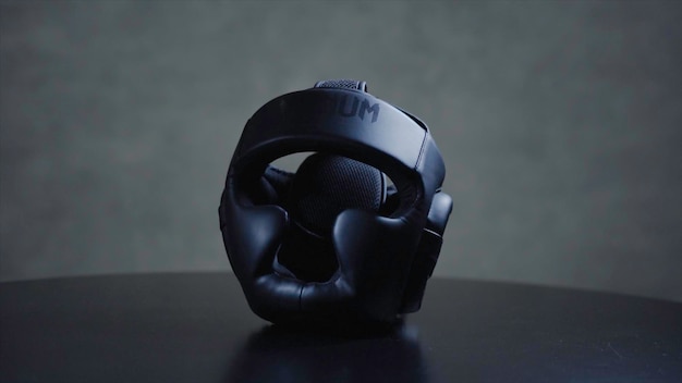 A close-up of a high-end gaming headset showcasing its sleek design, comfortable earcups, and integrated spatial audio technology, with a blurred background of a gamer immersed in gameplay.