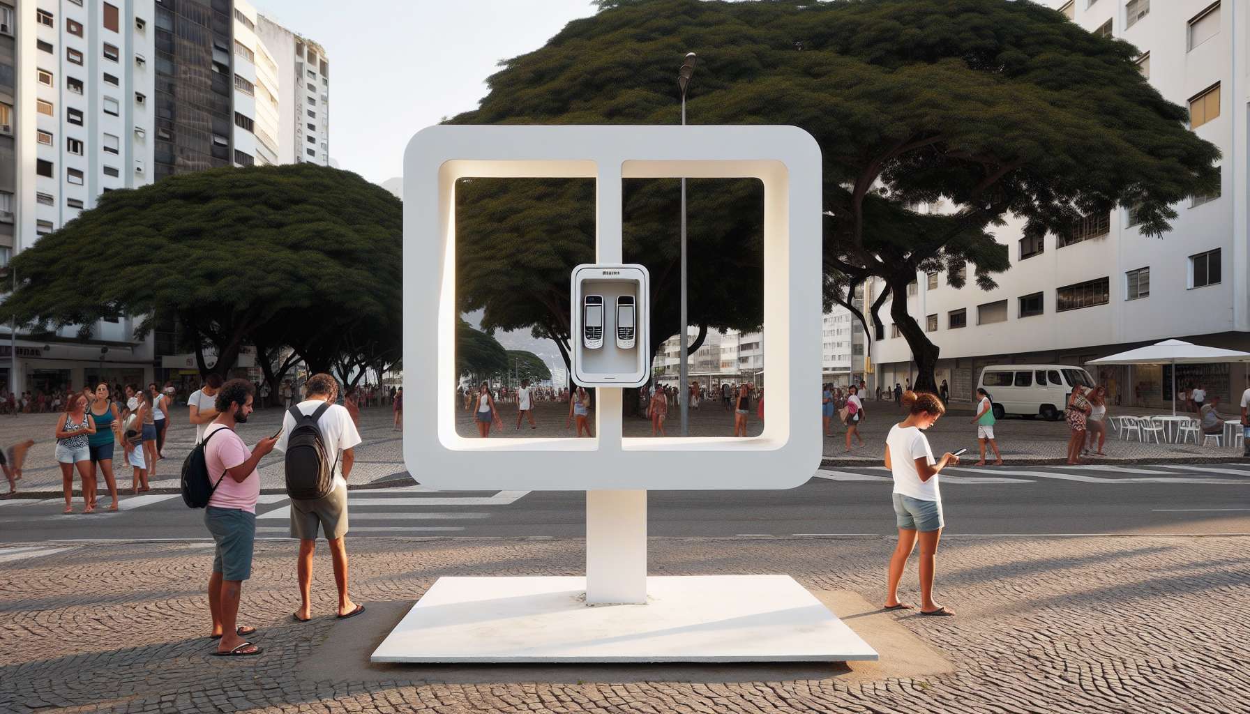 Celulares desaparecem de escultura em Niterói - descubra o desfecho