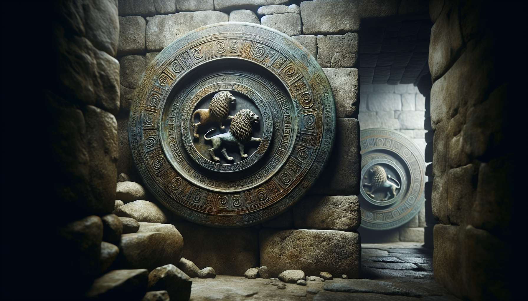 Discos de Bronze com Leões de 1.900 Anos Encontrados em Tumba Antiga