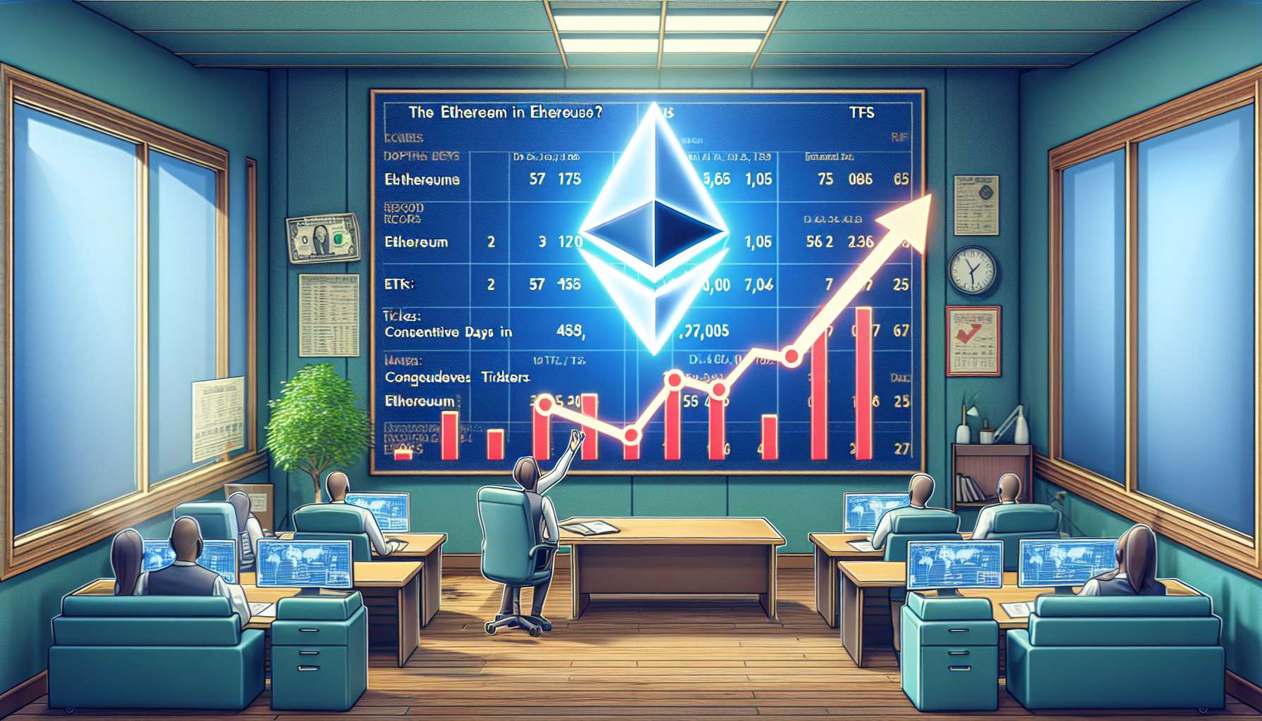 Ethereum atinge recorde com 17 dias de entradas históricas nos seus ETFs