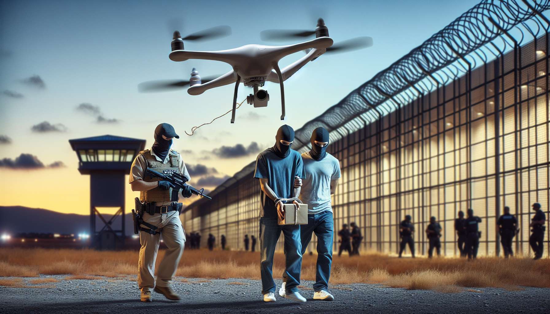 Dupla é presa por usar drone para enviar drogas e celulares a presídio