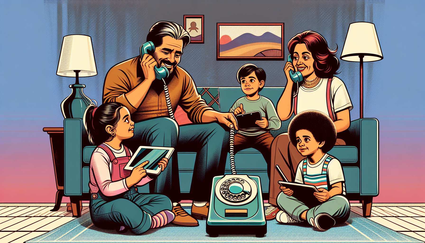 Pais resgatam telefone fixo para desconectar crianças da internet