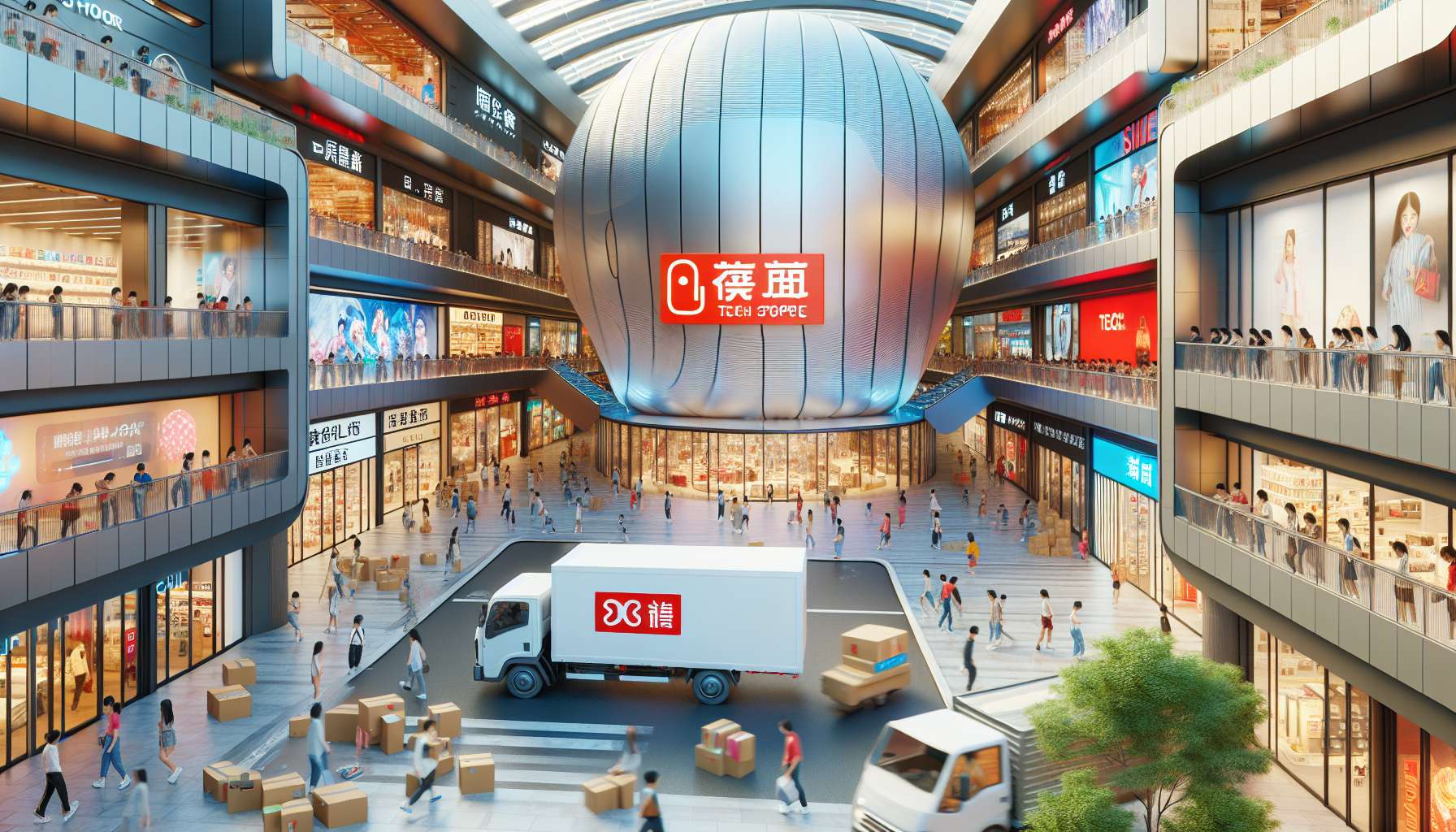 E-commerce avança e China lida com 'excesso de shoppings'; Apple fecha loja