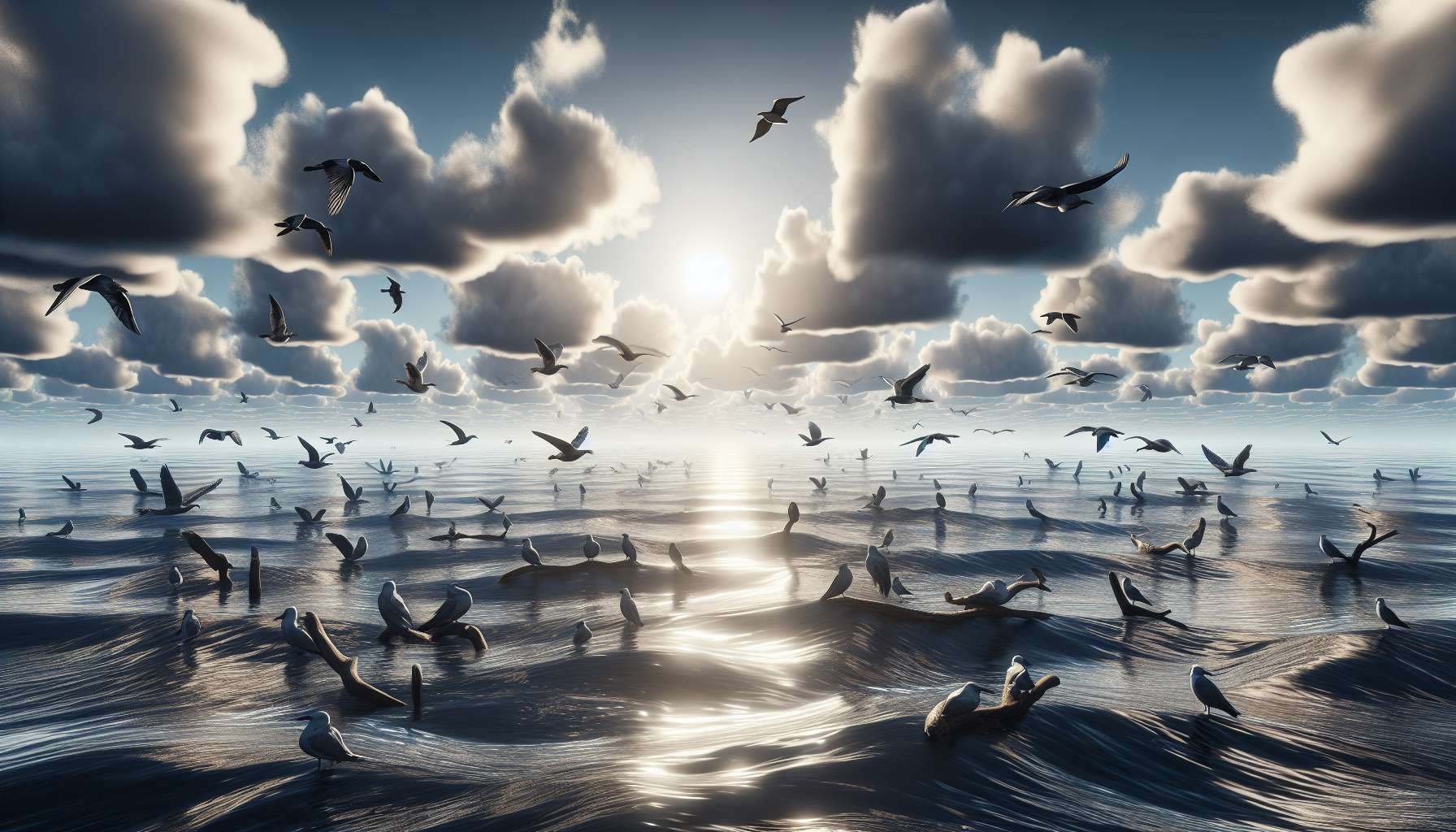 Onde as aves repousam ao cruzar vastos oceanos?