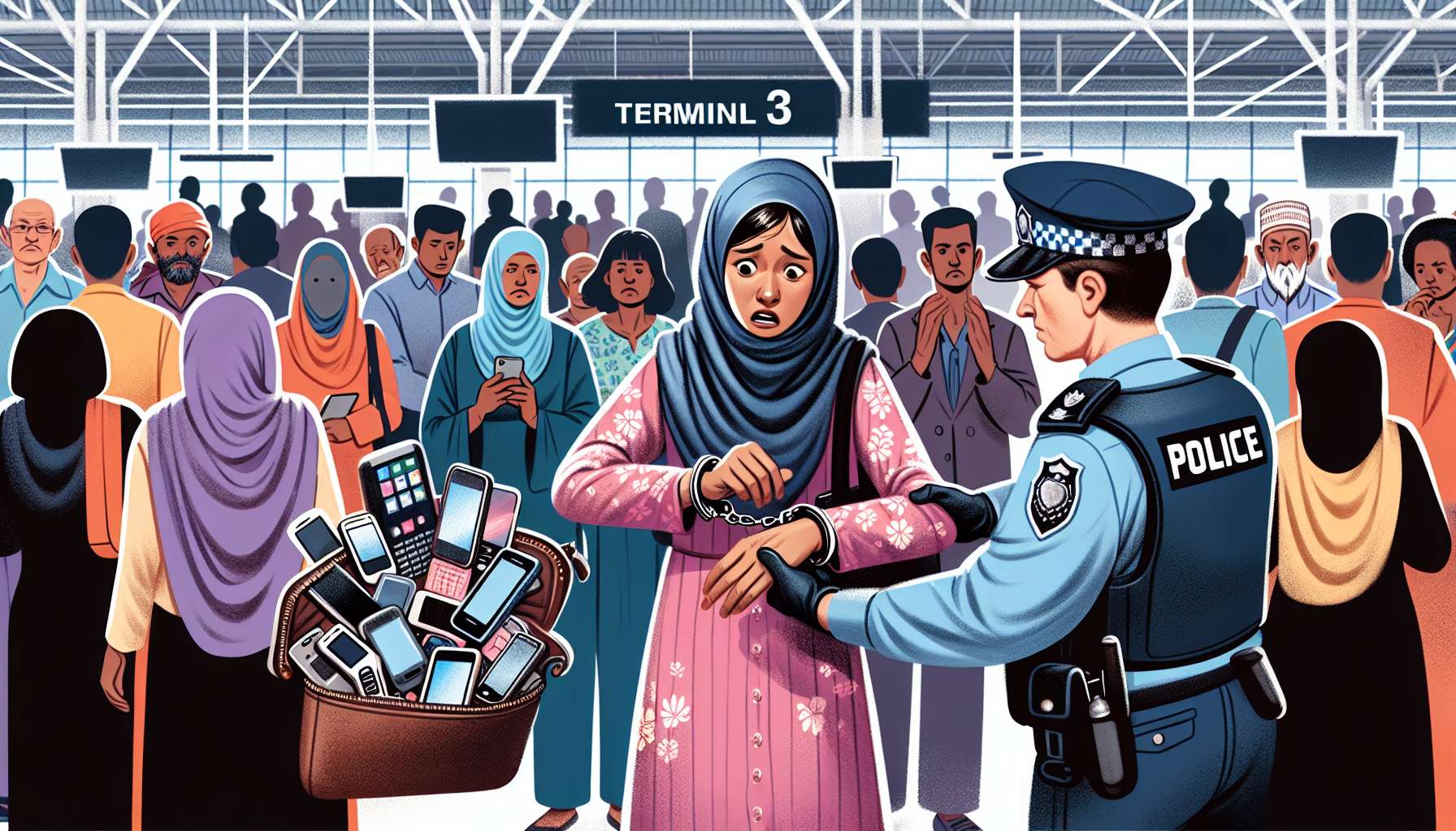 Mulher conhecida como 'Miudinha' é detida com celulares no Terminal 3; confira vídeo