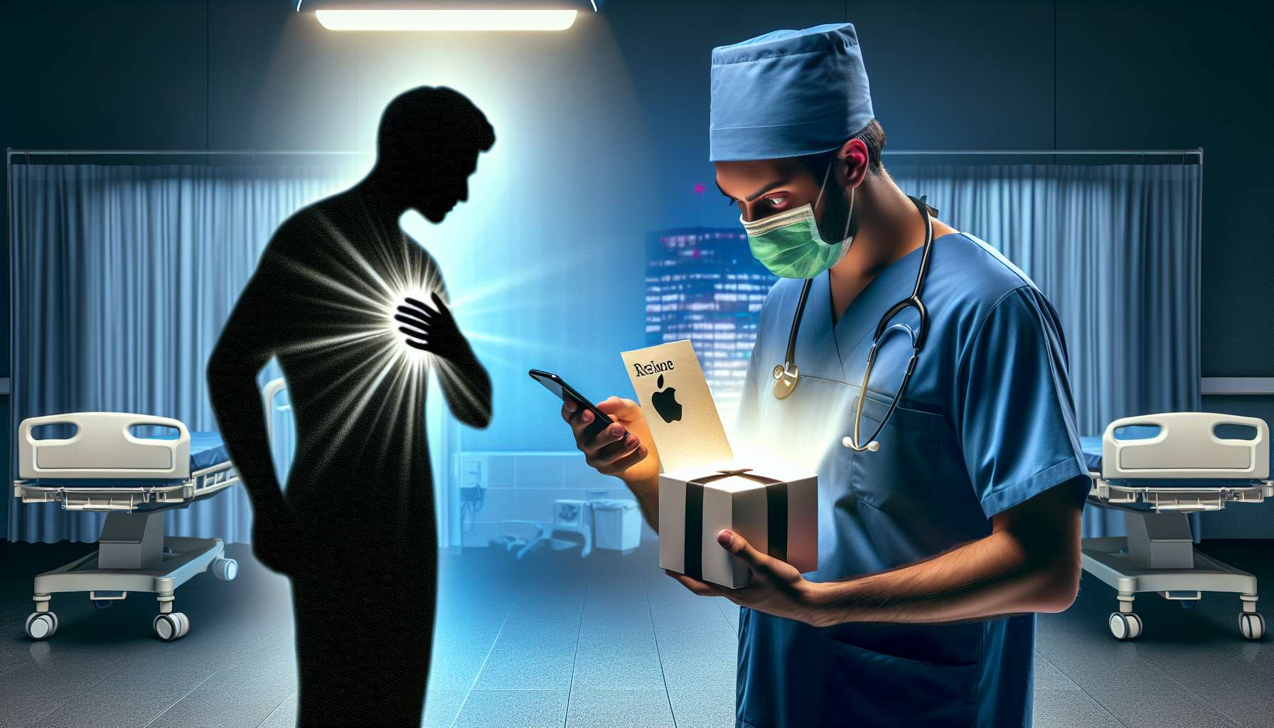 Paciente agradece enfermeiro de Anápolis com iPhone e bilhete surpresa